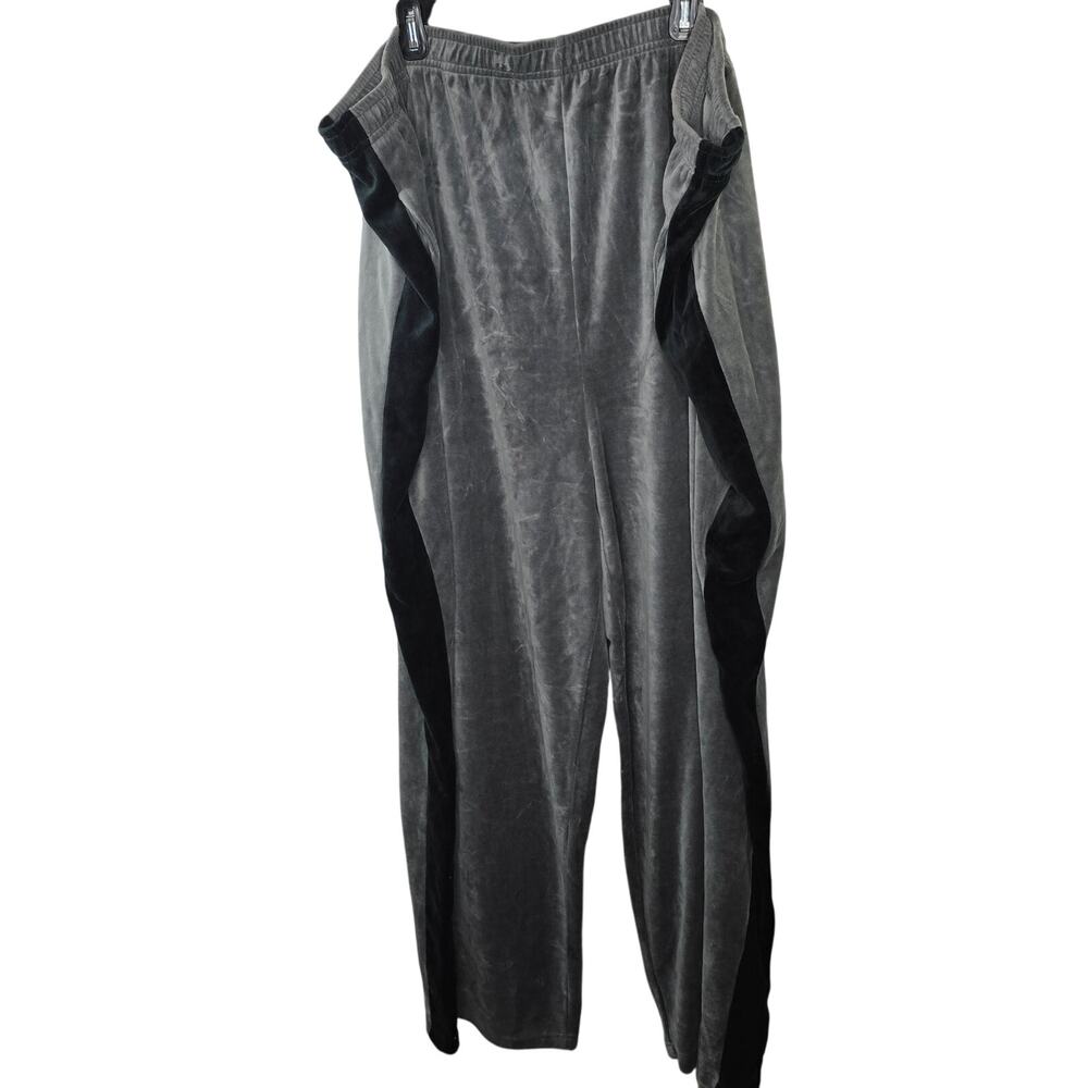 King Size Gray Black Stripe Velour Track Pants Size 5XL Tall